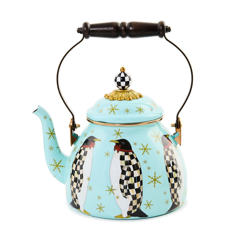 Penguin Parade 2 Quart Tea Kettle | MacKenzie-Childs