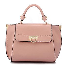 Shengmi Women's Fashion Pink Shell Type Portable PU Leather Tote | Light in the Box
