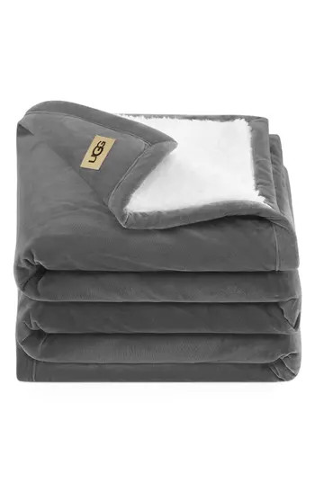 UGG® Bliss Fuzzy Throw in Charcoal at Nordstrom Rack | Nordstrom Rack