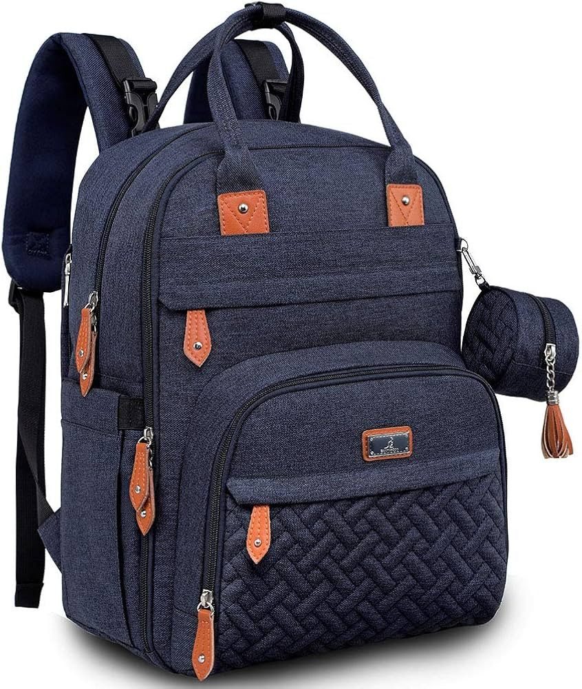 BabbleRoo Diaper Bag Backpack - Baby Essentials Travel Bag - Multi function Waterproof Diaper Bag... | Amazon (US)
