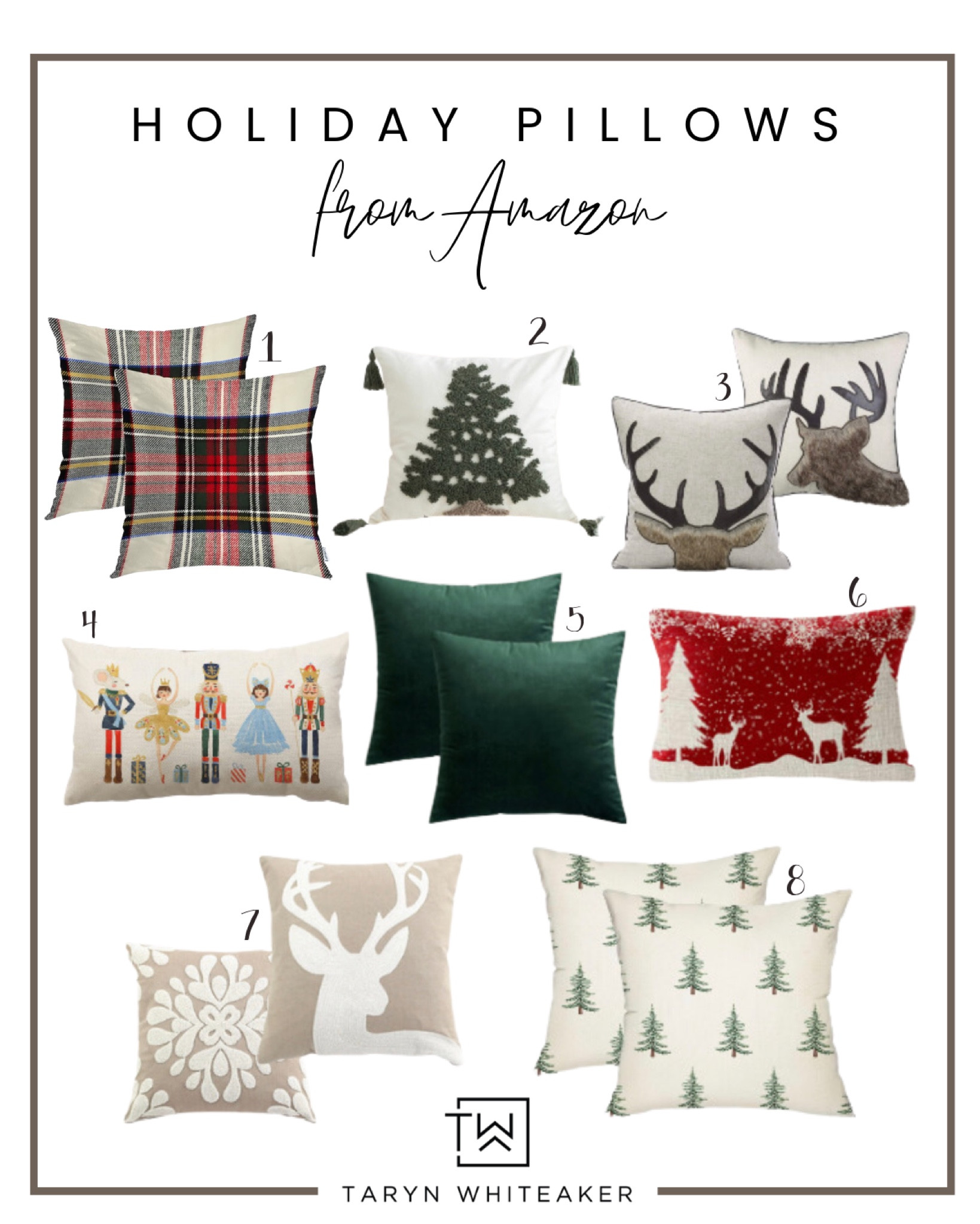 Holiday Pillows from Amazon
Shop similar pillows below!

Holiday pillows  Christmas pillows  Christmas tree pillow  reindeer pillow  plush pillow  neutral pillow

#LTKhome #LTKSeasonal #LTKHoliday