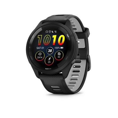 Garmin Forerunner 265 Black Bezel and Case with Black/Powder Gray Silicone Band | Target