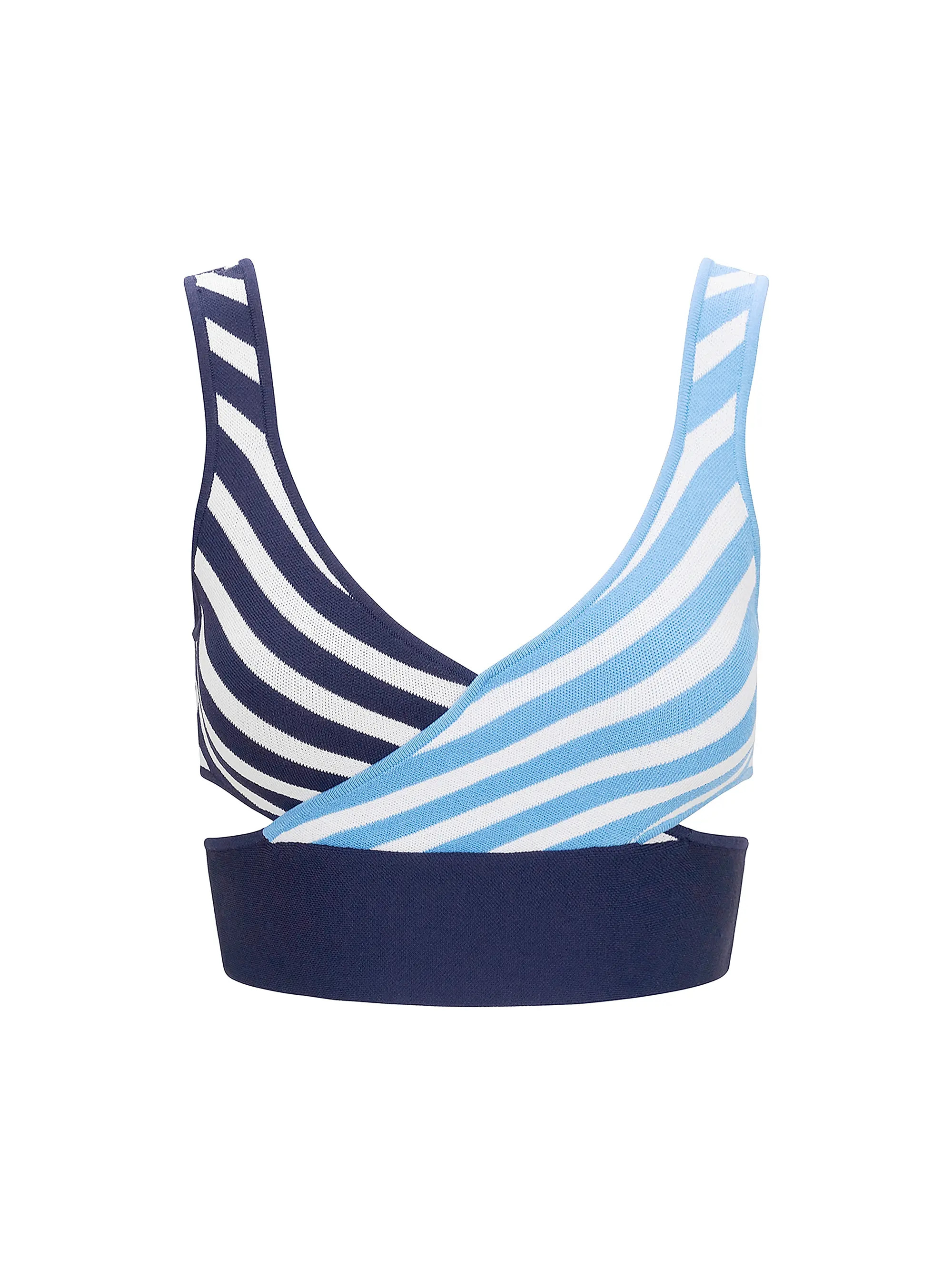 Trenton Striped Cut-Out Crop Top | Saks Fifth Avenue