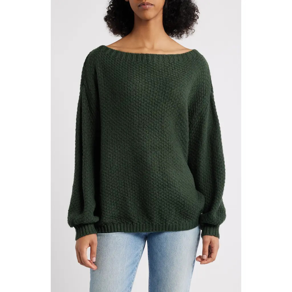 PacSun Wren Off the Shoulder Sweater in Green at Nordstrom, Size Large | Nordstrom