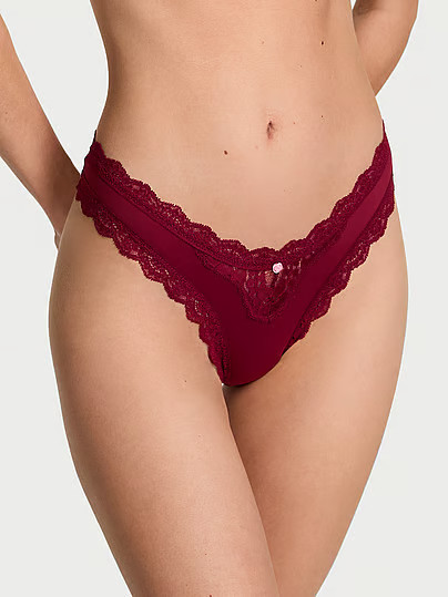 Dream Angels Lace-Trim Brazilian Panty, Red, S - Women's - Victoria's Secret | Victoria's Secret (US / CA )