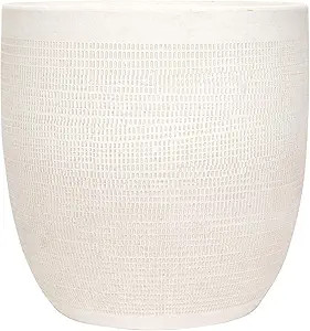 Amazon.com: Creative Co-Op Large Matte White Embossed Stoneware Planter : Everything Else | Amazon (US)