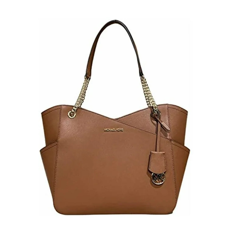 Michael Kors 35F1GTVT3L Jet Set Travel Large Chain Shoulder Tote Bag Leather Luggage | Walmart (US)