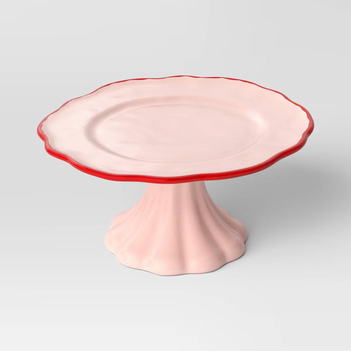 10.25" Stoneware Dessert Pedestal Light Pink - Threshold™ | Target