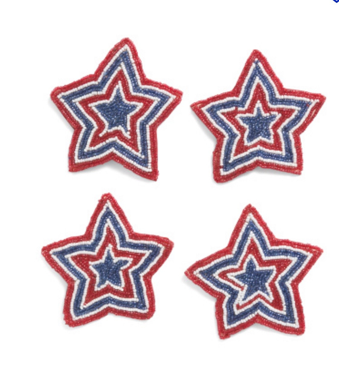 How fun are these beaded star coasters for 4th of July! Would add such a fun pop of color to a coffee table! ❤️🤍💙

#LTKHome #LTKSeasonal