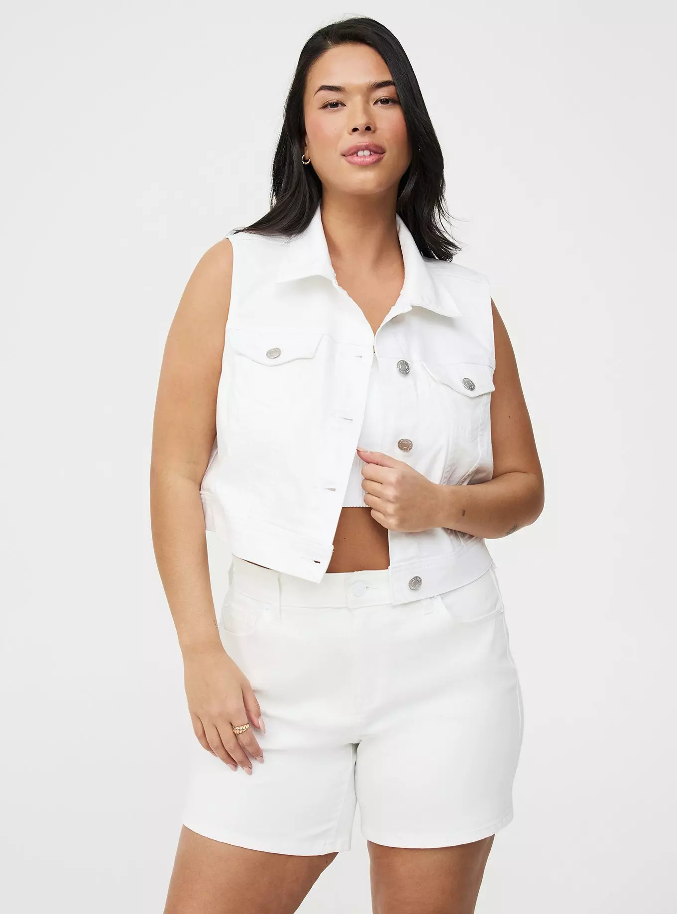 Vintage Cropped Denim Vest | Torrid (US & Canada)