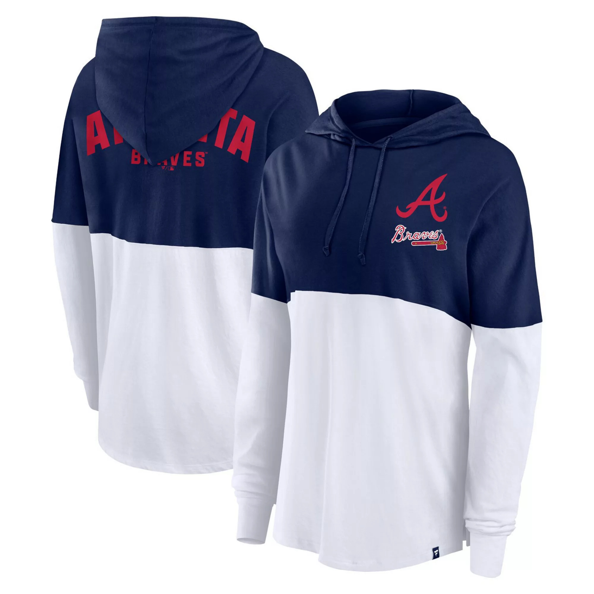 Women's Fanatics Navy/White Atlanta Braves Backup Option Pullover Hoodie | Kohl's