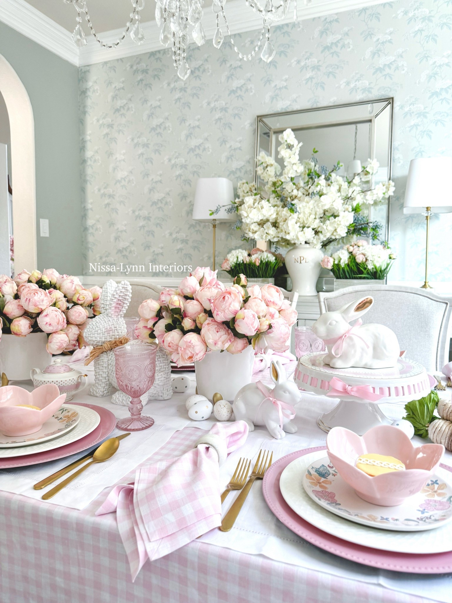 A Pretty in Pink Easter table just makes everything feel more magical. 🌸 For this tablescape, I wanted a whimsical garden feel with lots of soft pink details. Two faux peony centerpieces anchor the middle of the table, paired with gorgeous white and pink linens to create a fresh spring look.
Simple, feminine, and perfect for Easter gatherings. 🌷

#LTKSaleAlert #LTKSeasonal #LTKHome