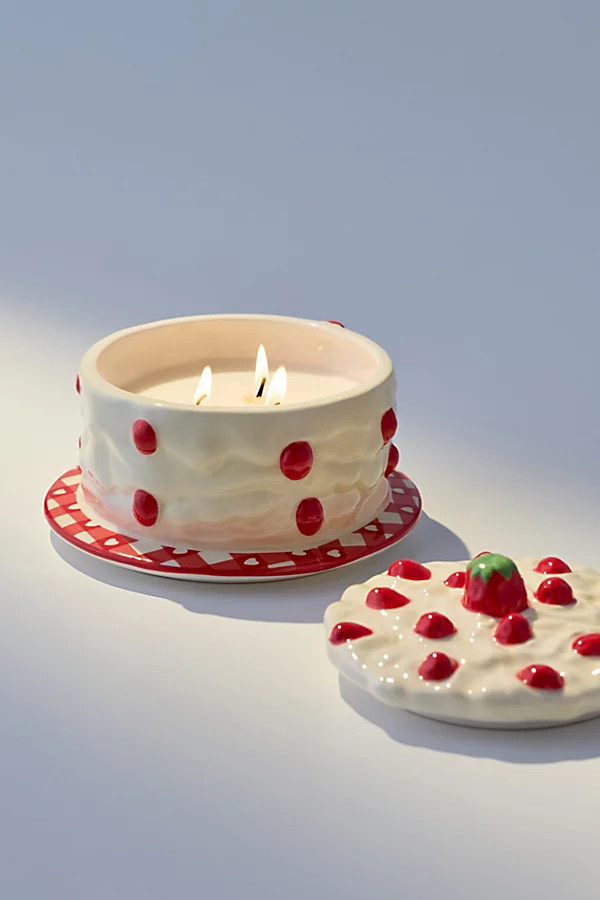 Strawberry Shortcake 10 oz Candle in Strawberry Gelato at Urban Outfitters | Urban Outfitters (US and RoW)