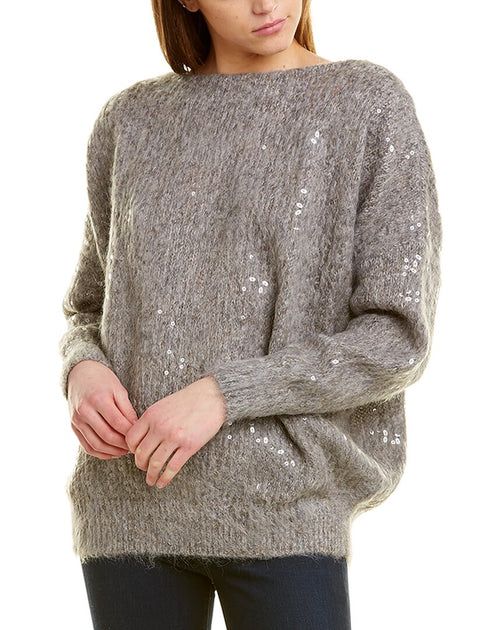 ELISABETTA FRANCHI Mohair & Alpaca-Blend Sweater | Shop Premium Outlets