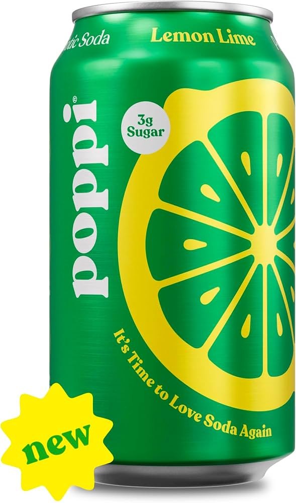 POPPI Sparkling Prebiotic Soda, Beverages w/Apple Cider Vinegar, Seltzer Water & Fruit Juice, Lem... | Amazon (US)