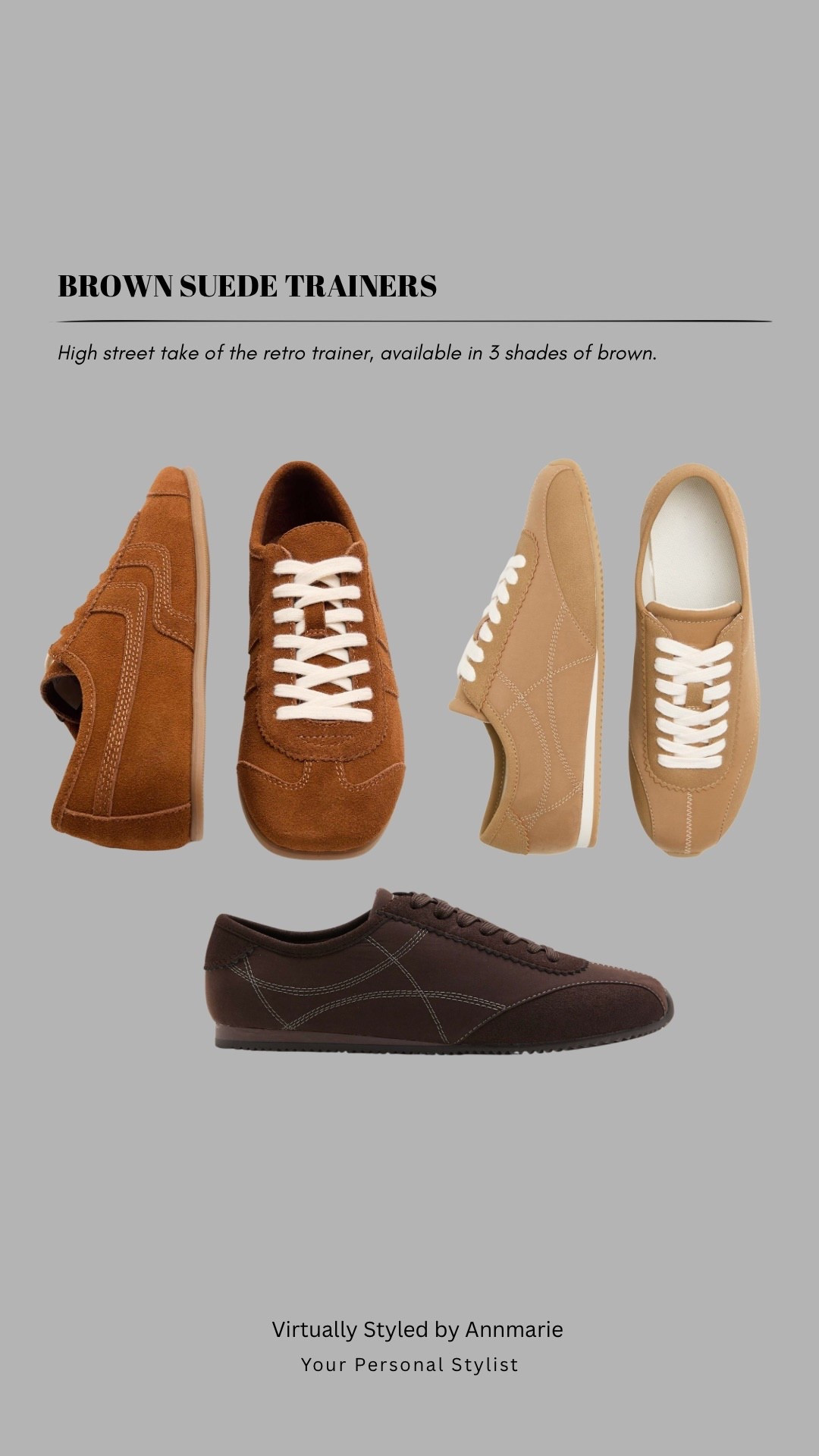 High street brown suede trainers 

#LTKshoes