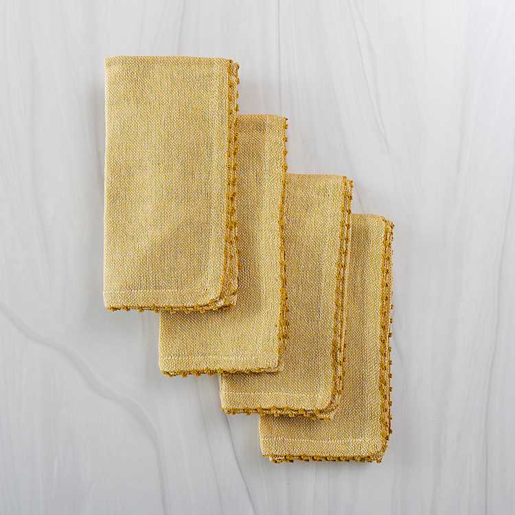 Yellow Chambrey Napkins, Set of 4 | Kirkland's Home