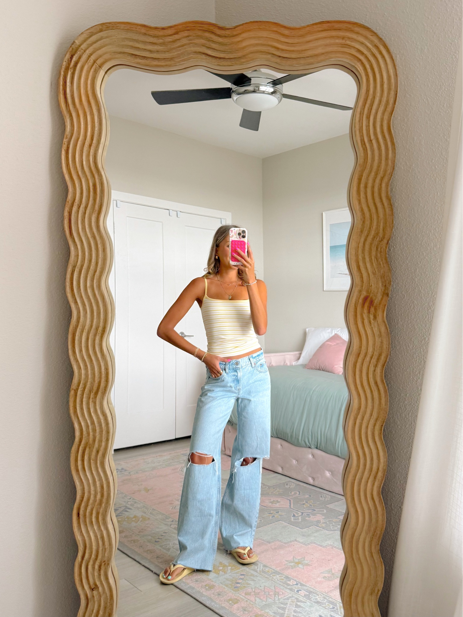 the cutest spring outfit of the day! from the Abercrombie spring sale - code AFLTK for an extra 25% off everything! 💛 wearing a 24 regular in jeans 

#LTKootd #LTKSpringSale
