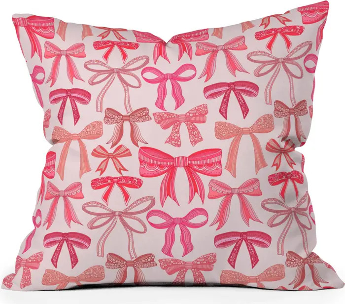 Deny Designs Pink Bows Accent Pillow | Nordstromrack | Nordstrom Rack