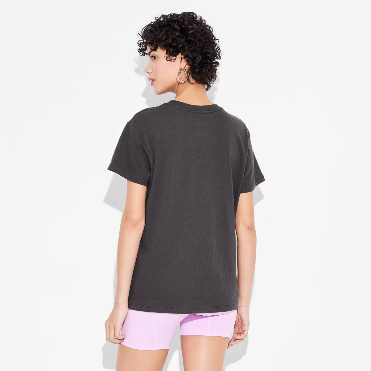 Women's Cowgirl Boot Grid Short Sleeve Graphic T-Shirt - Black | Target