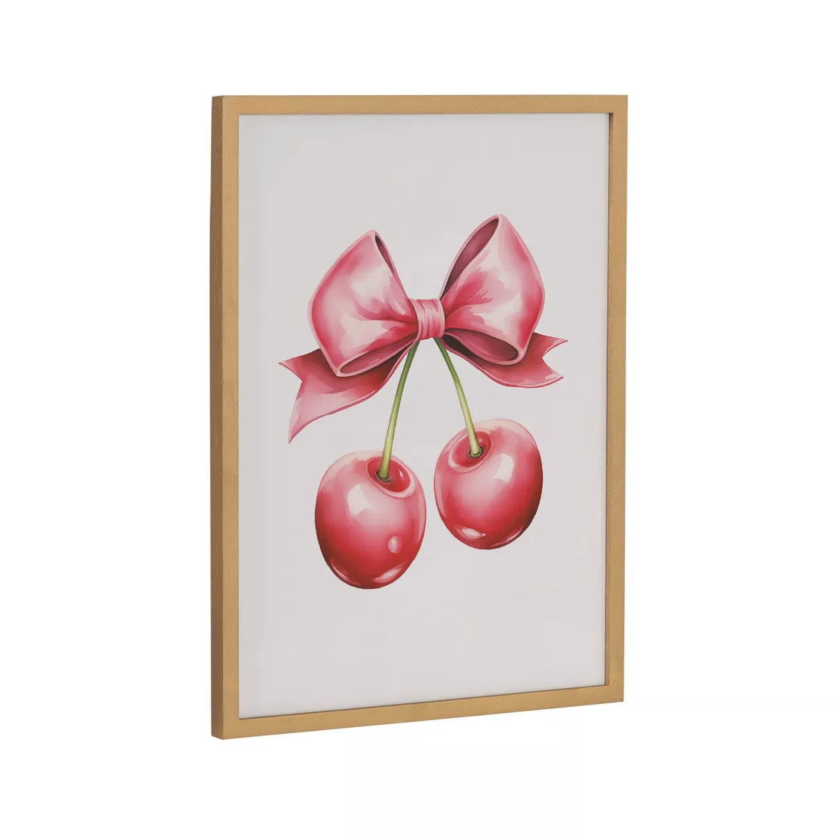 Kate & Laurel All Things Decor 12"x16" Gallery Coquette Preppy Girly Red Pink Bow Cherries Print ... | Target