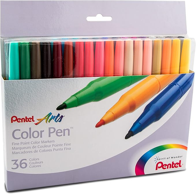 Pentel Color Pen Set, 36 Assorted Colors (S360-36) | Amazon (US)