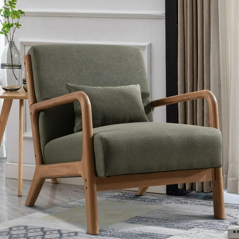 Bonzy Home Mid Century Modern Accent Chair, Green | Walmart (US)