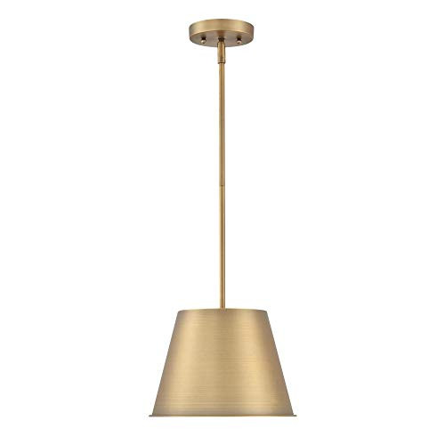 Westinghouse Lighting 6111500 Derose Transitional One-Light Indoor Pendant Light Brushed Brass Finis | Amazon (US)
