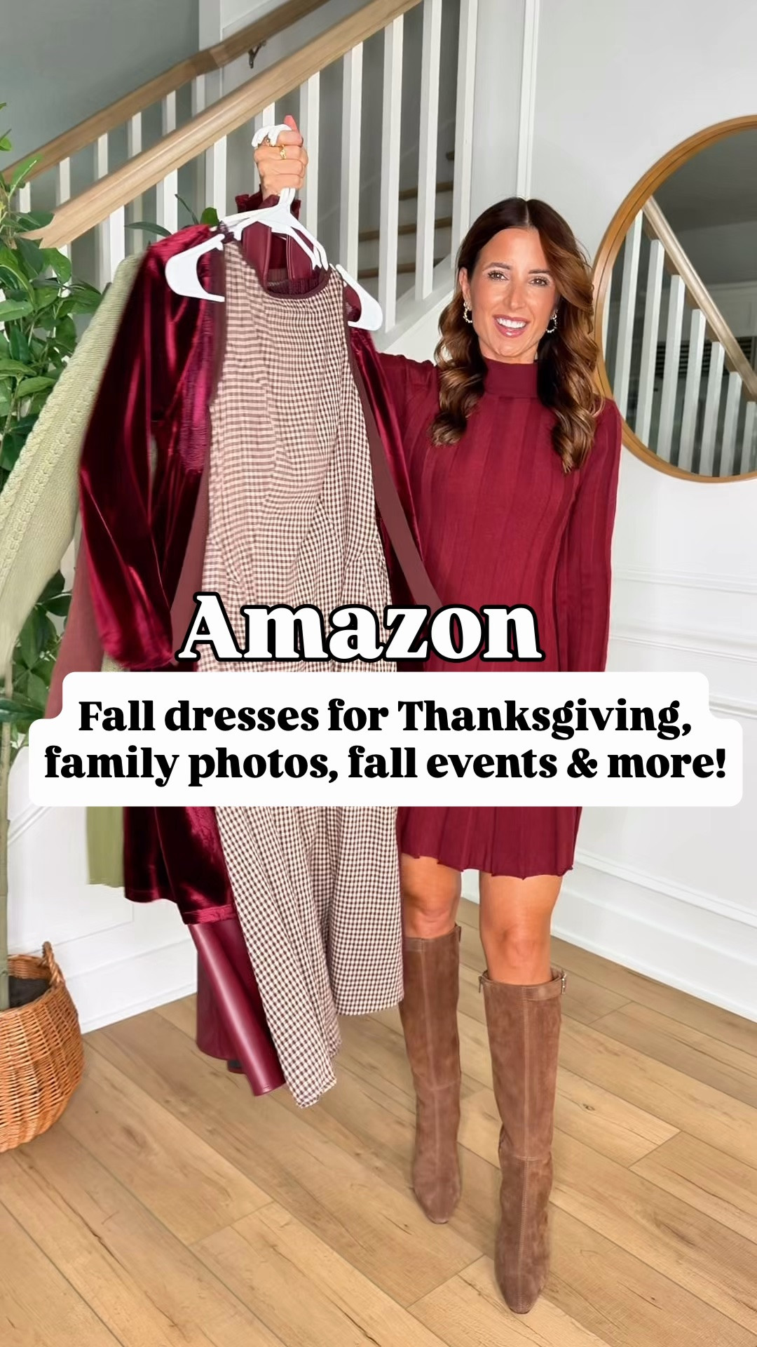 Thanksgiving outfits. Thanksgiving dresses. Fall outfits. Fall dresses. Family photo outfits. Family photo dresses. Pumpkin patch outfits. Sweater dresses. Plaid dresses. Velvet dresses. Wearing smallest size in each. I went up half a size in knee-high boots to make room for socks.

#LTKootd #LTKSeasonal #LTKPetite