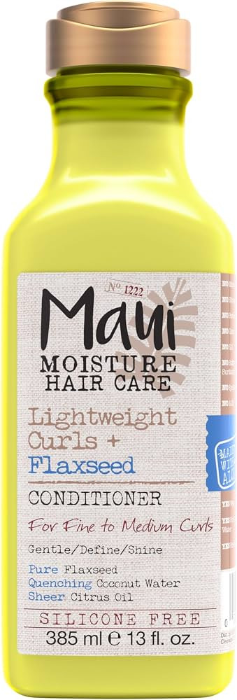 Maui Moisture Lightweight Curls + Flaxseed Conditioner, Conditioning, Paraben Free, Silicone Free... | Amazon (US)