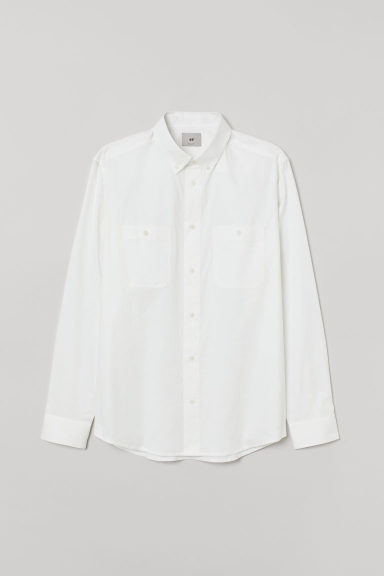 H & M - Premium Cotton Shirt - White | H&M (US)