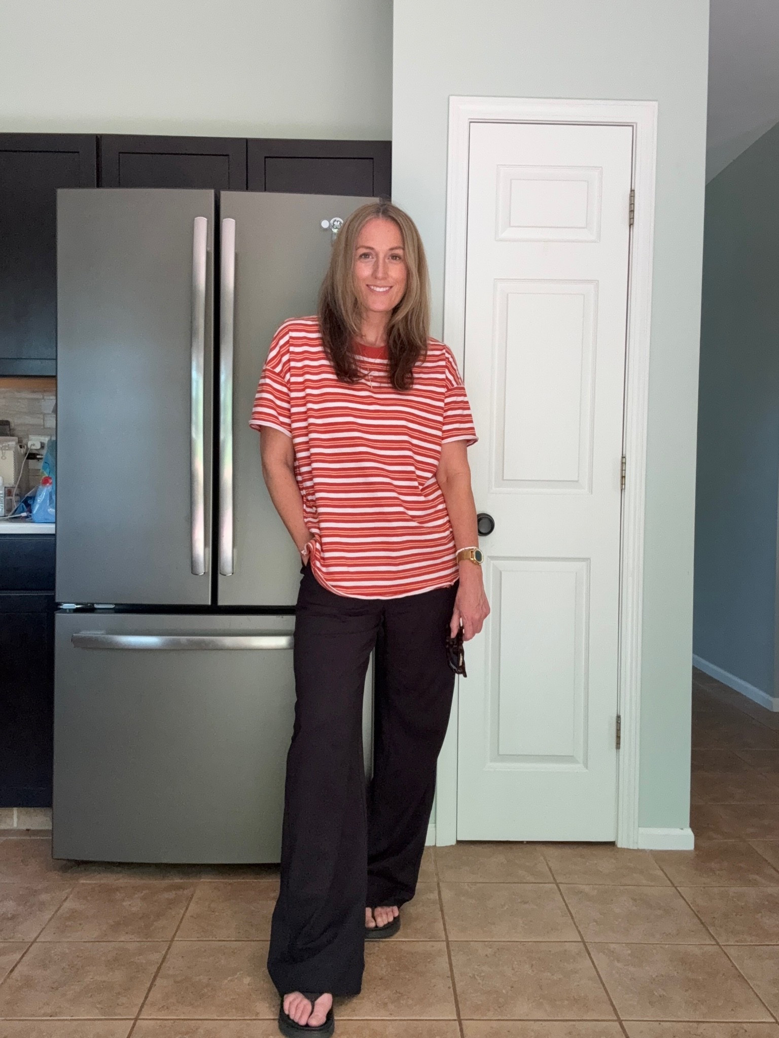 6/4/26 ✨ Tee is a small. Pants are a small long. Sandals run TTS.

Everyday outfits. Easy outfits. Easy outfit ideas. Neutral basics. Spring outfits. Spring outfit idea. Casual outfits. Basic mom outfit. Casual outfit idea. Casual outfit. Everyday outfit. Mom outfit. Street style. Casual mom outfit. Amazon fashion. Sports mom outfits. Sports mom outfit idea.

#LTKmomlife #LTKootd #LTKOver40