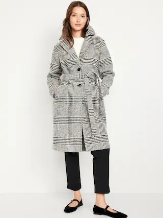 Soft-Brushed Long Overcoat for Women | Old Navy (US)