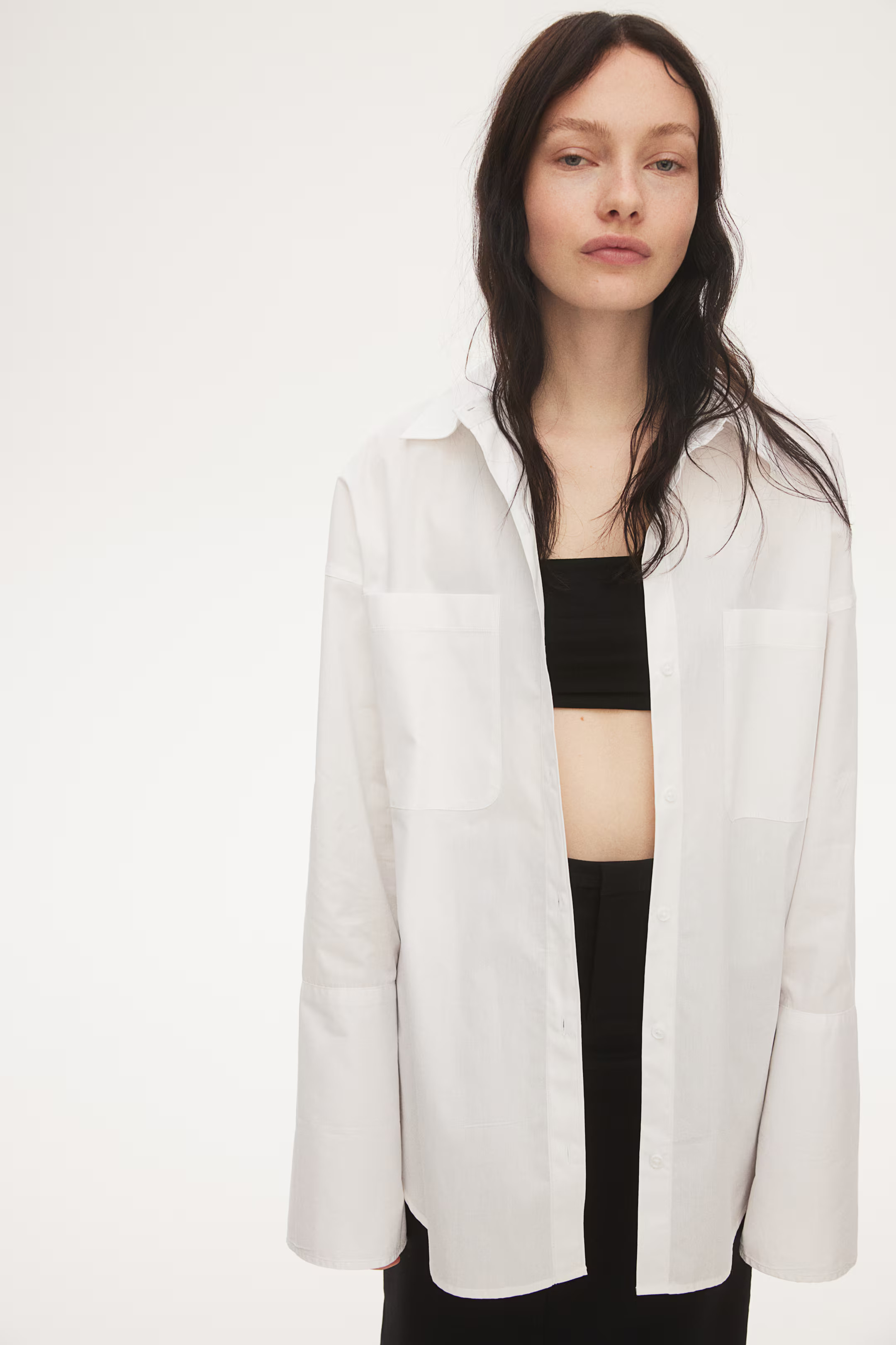 Oversized poplin shirt | H&M (UK, MY, IN, SG, PH, TW, HK)