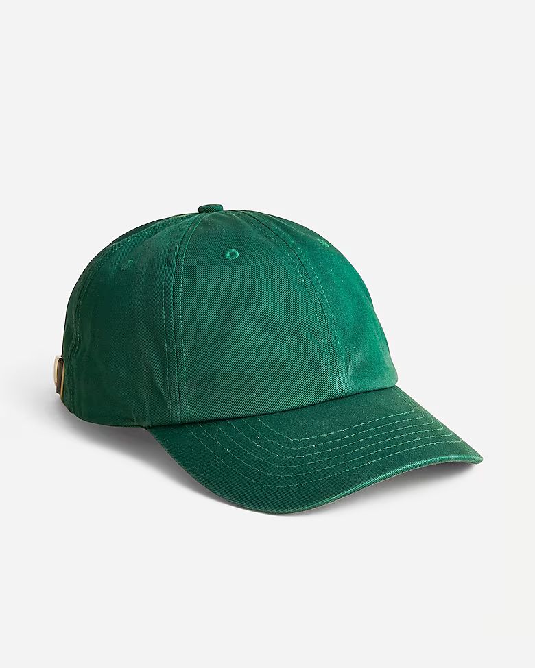Made-in-the-USA garment-dyed twill baseball cap | J.Crew US