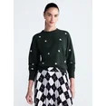 Free Assembly Women's and Women's Plus Embroidered Sweatshirt, Sizes XS-4X | Walmart (US)