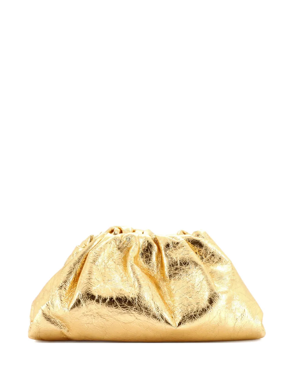 Bottega Veneta Pre-OwnedThe Pouch Crinkled Metallic Leather clutch bag | Farfetch Global