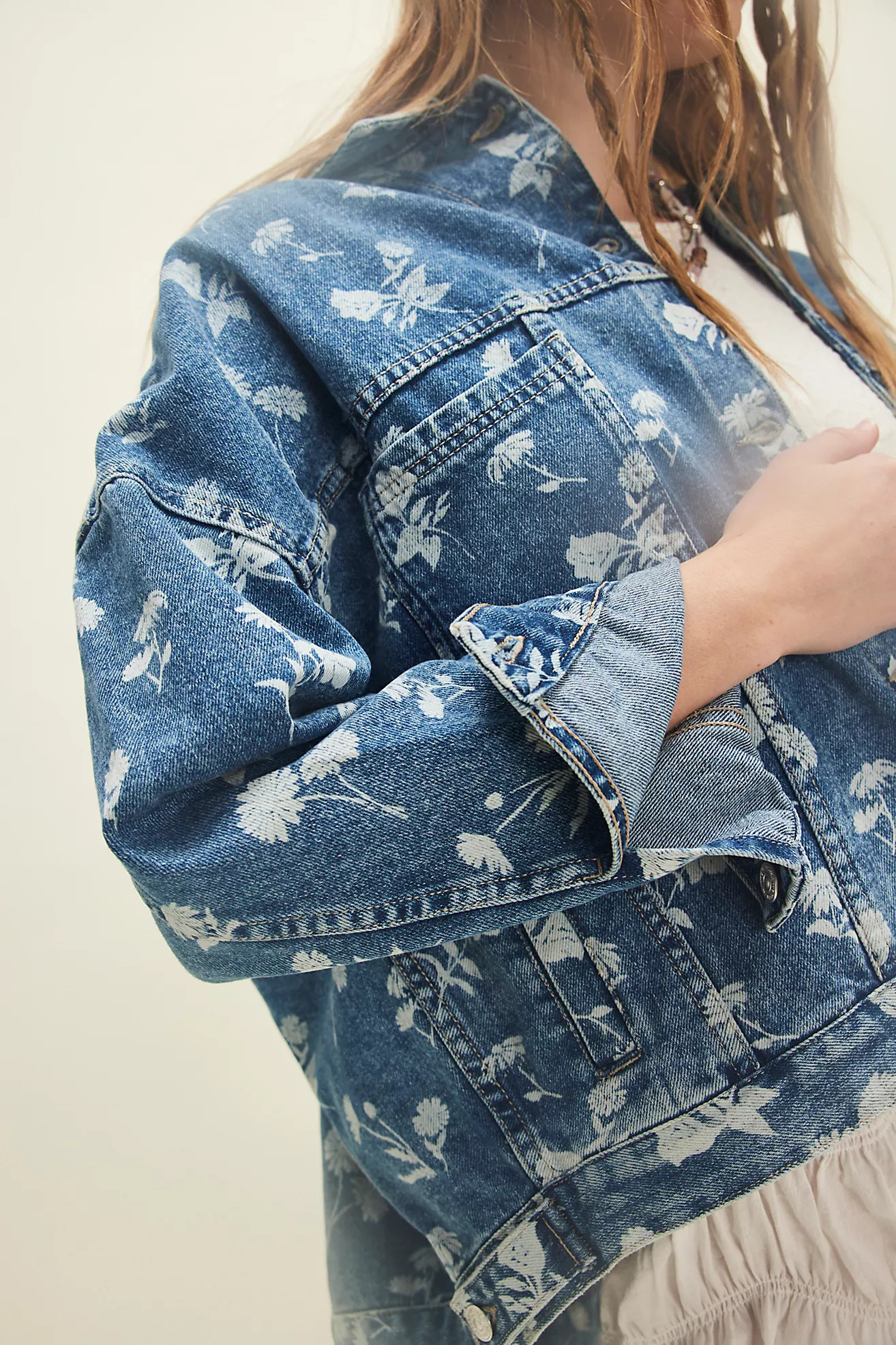 We The Free Opal Swing Printed Denim Jacket | Free People (UK)
