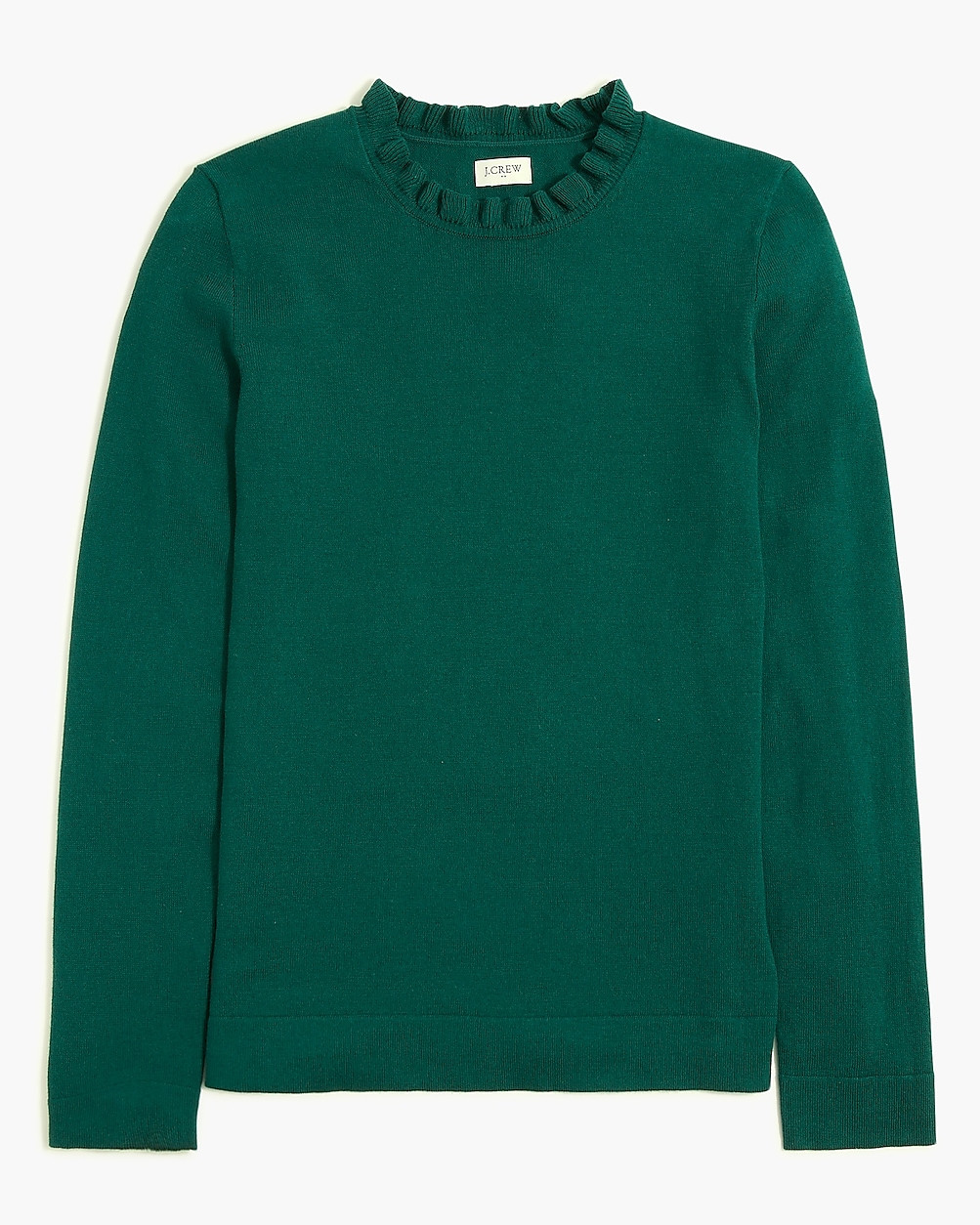 Cotton ruffleneck sweater | J.Crew Factory