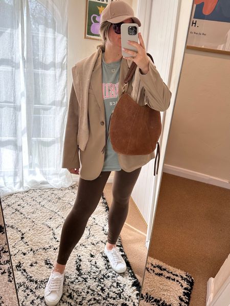 Outfits you can build around gym leggings - the holy grail! 

So impressed with the 2.0 fit espresso brown legging. The oversized beige blazer is such a good Anine Bing dupe and never be without a classic Superga plimsoll in the summer 

#LTKeurope #LTKunder100 #LTKSeasonal