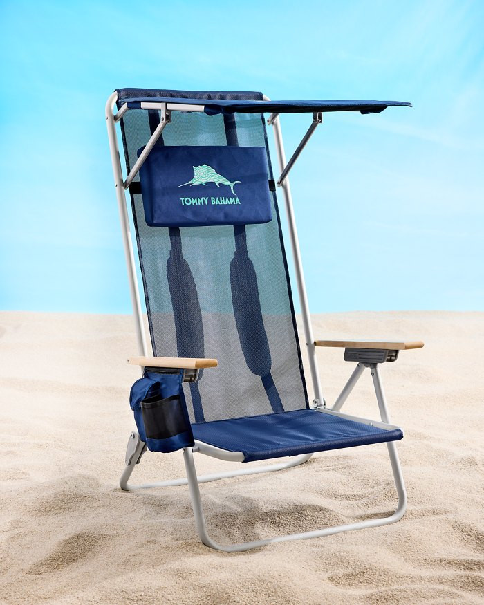 Tommy Bahama Mesh Beach Chair With Shade | Tommy Bahama