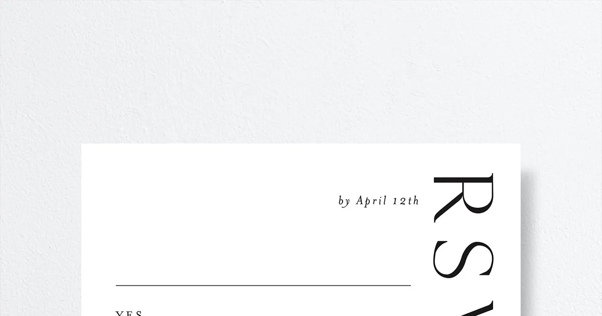 Timeless Elegance Wedding Response Cards | The Knot 