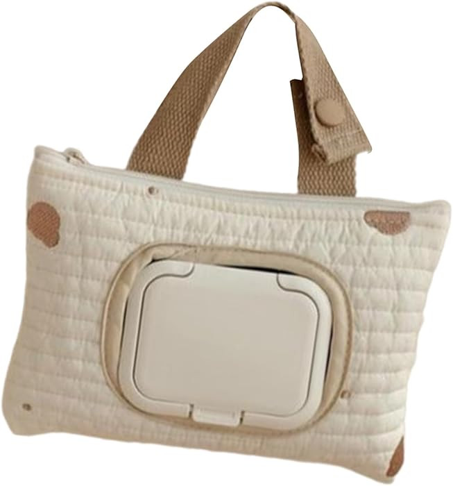 Baby Wipe Dispenser,Embroidery Babies Wipe Holder,Travel Wipe Case,Refillable Cotton Linen Wet Wi... | Amazon (US)