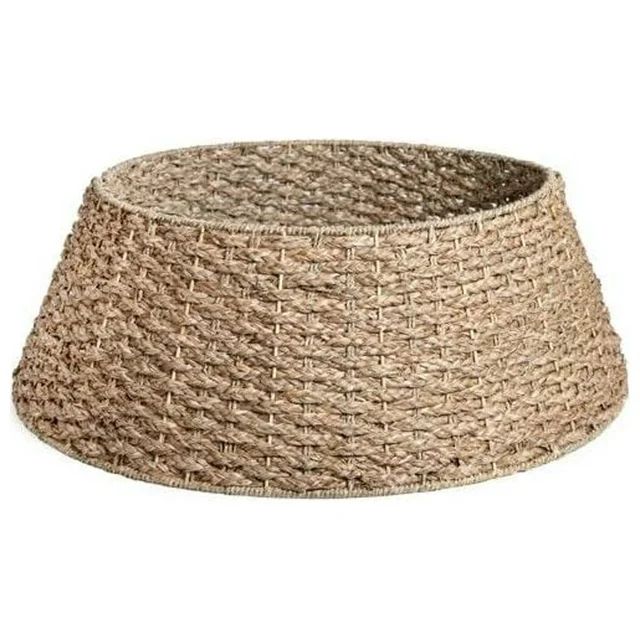 Natural Seagrass Christmas Tree Collar - Fits Around a Tree up to 8 Ft - Rustic or Beach Theme Tr... | Walmart (US)