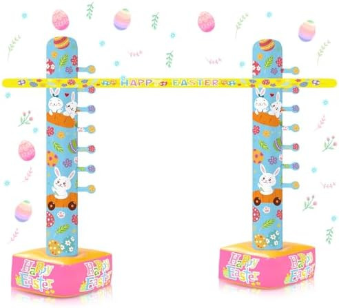 Gejoy 1 Pc Easter Inflatable Limbo Game for Adults 59 Inch Happy Easter Limbo Party Outdoor Game ... | Amazon (US)