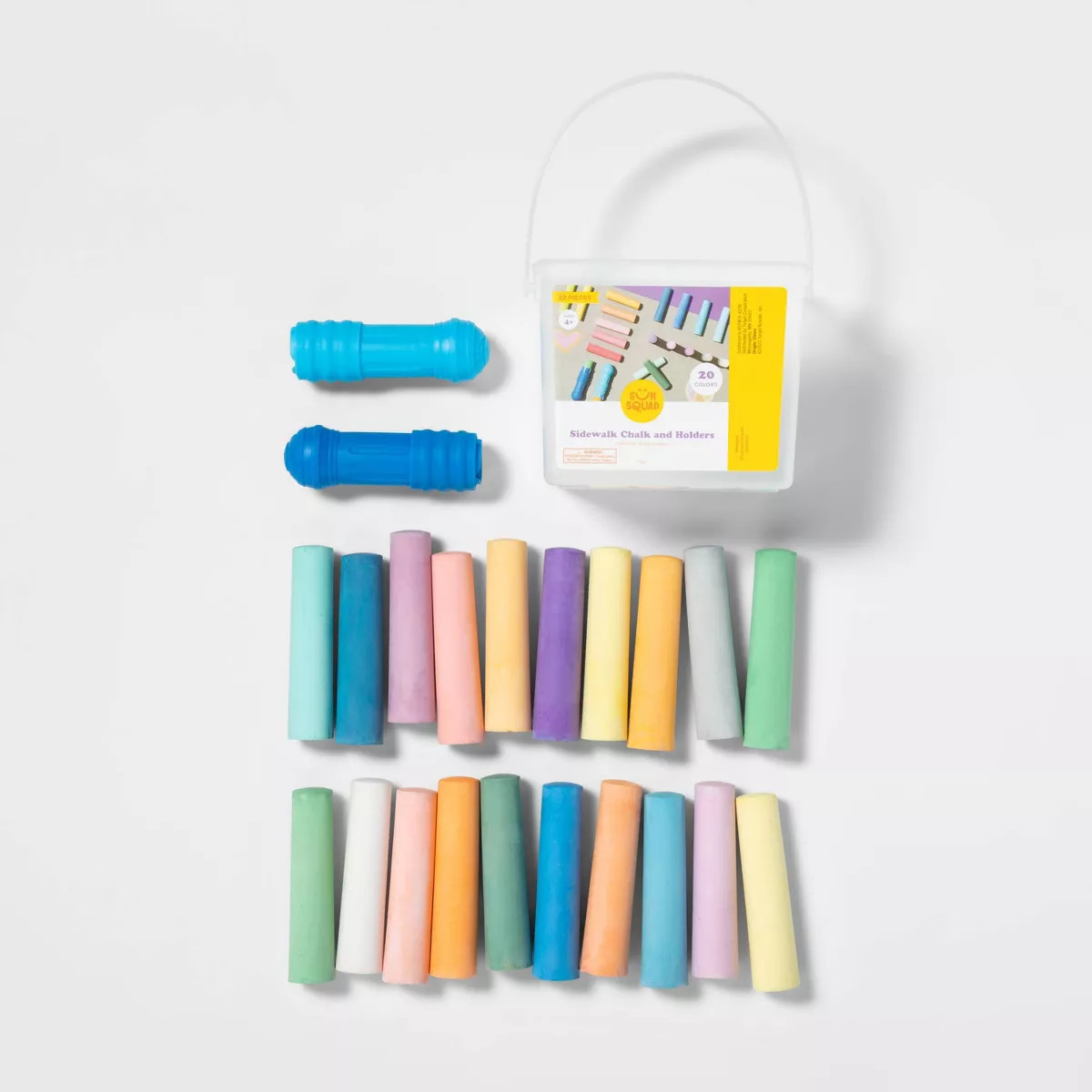 Sidewalk Chalk Bucket 20 pc with 2 Holders - Sun Squad™ | Target