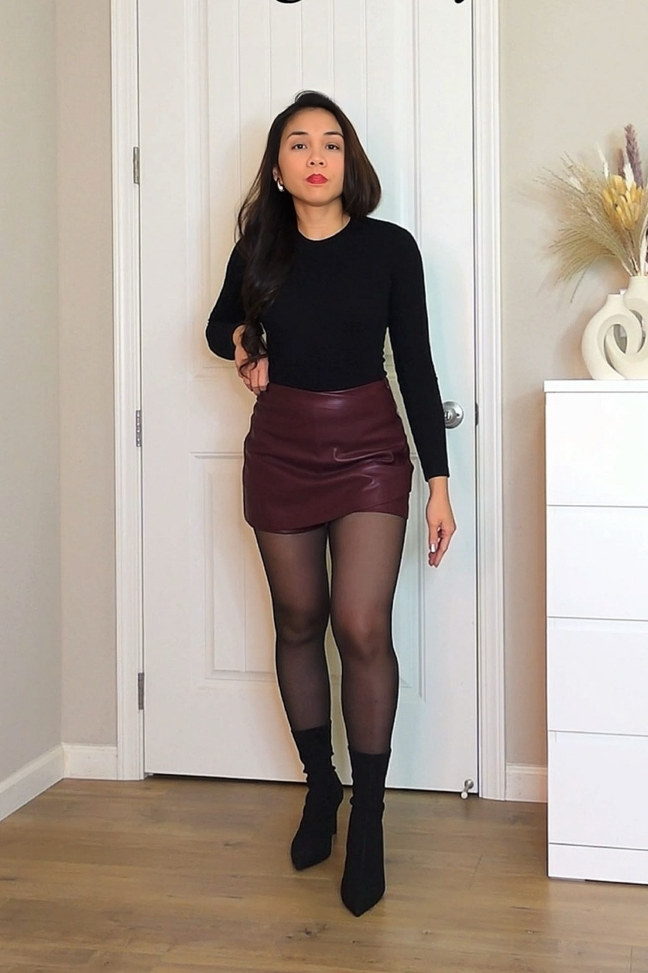 Burgundy + Black base outfit 

#LTKstyletip #LTKeurope #LTKSeasonal
