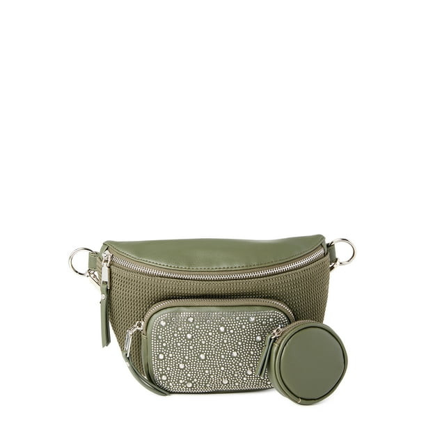 Madden NYC Women's Multi Belt Bag Fanny Pack  Olive Night - Walmart.com | Walmart (US)
