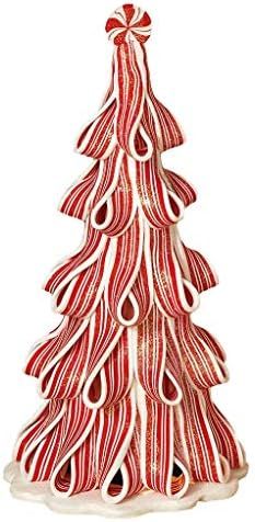 Gerson Peppermint Candy Christmas Trees with Light! - Battery Operated 9.5 Inch | Amazon (US)