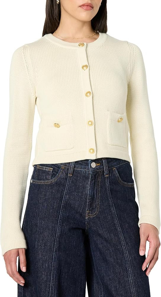 The Drop Women's Standard Bloom Gold Button Nautical Cardigan | Amazon (US)